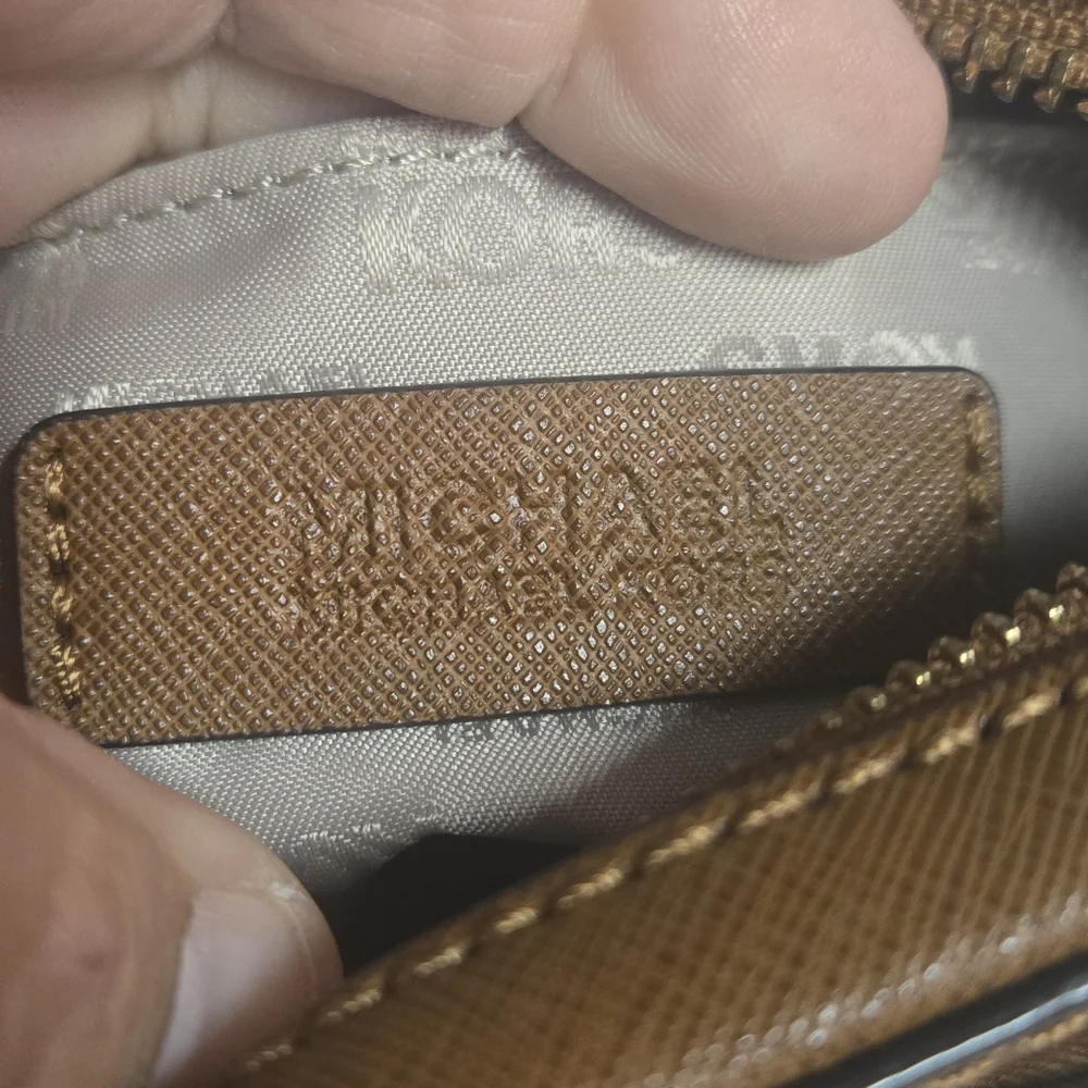 Michael Kors Tan Leather Satchel with Gold Accents